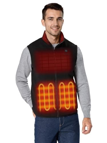 ORORO Men's Heated Fleece Vest